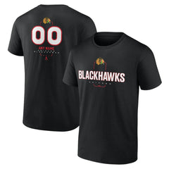 Chicago Blackhawks Personalized Name & Number Midfielder T-Shirt - Black | US 202441347