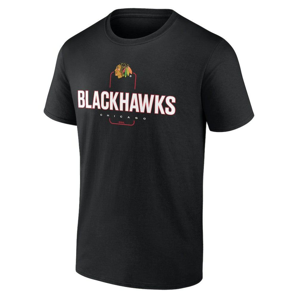 Chicago Blackhawks Personalized Name & Number Midfielder T-Shirt - Black | US 202441347