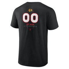 Chicago Blackhawks Personalized Name & Number Midfielder T-Shirt - Black | US 202441347