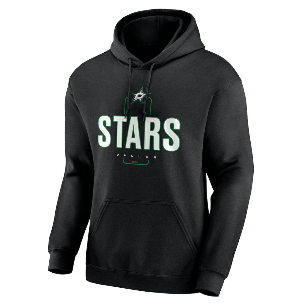 Dallas Stars Personalized Name & Number Midfielder Pullover Hoodie - Black | US 202441351