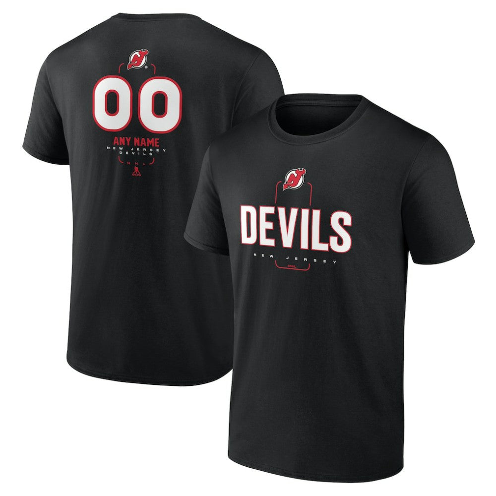 New Jersey Devils Personalized Name & Number Midfielder T-Shirt - Black | US 202441362