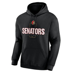 Ottawa Senators Personalized Name & Number Midfielder Pullover Hoodie - Black | US 202441366