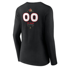 Ottawa Senators Women's Personalized Name & Number Midfielder Long Sleeve V-Neck T-Shirt - Black | US 202441368