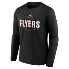 Philadelphia Flyers Personalized Name & Number Midfielder Long Sleeve T-Shirt - Black | US 202441370