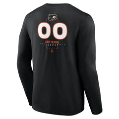 Philadelphia Flyers Personalized Name & Number Midfielder Long Sleeve T-Shirt - Black | US 202441370