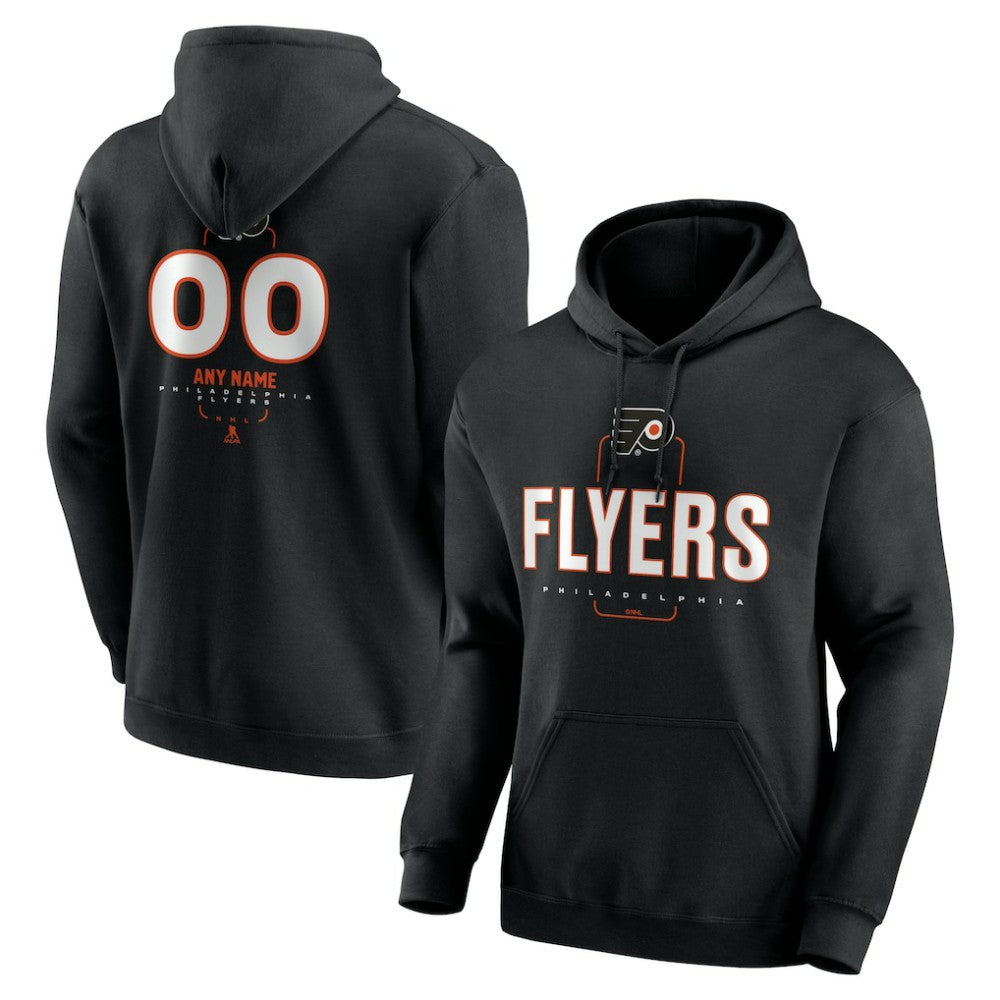 Philadelphia Flyers Personalized Name & Number Midfielder Pullover Hoodie - Black | US 202441371