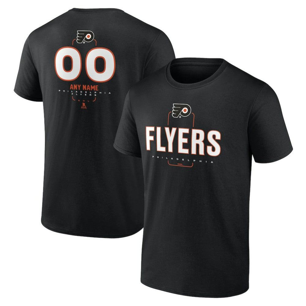 Philadelphia Flyers Personalized Name & Number Midfielder T-Shirt - Black | US 202441372