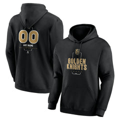 Vegas Golden Knights Personalized Name & Number Midfielder Pullover Hoodie - Black | US 202441386