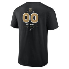 Vegas Golden Knights Personalized Name & Number Midfielder T-Shirt - Black | US 202441387