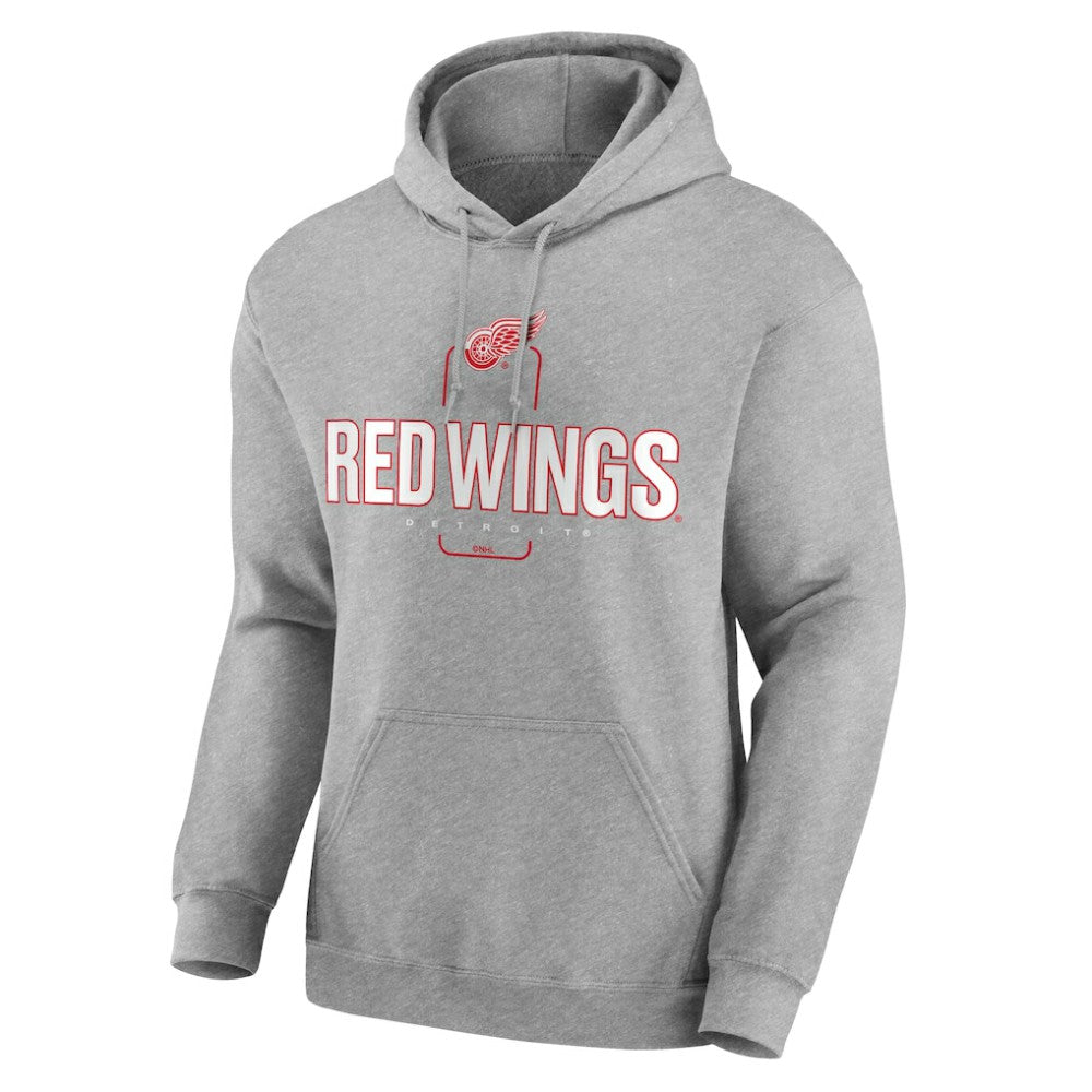 Detroit Red Wings Personalized Name & Number Midfielder Pullover Hoodie - Gray | US 202447069