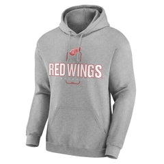 Detroit Red Wings Personalized Name & Number Midfielder Pullover Hoodie - Gray | US 202447069
