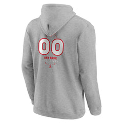 Detroit Red Wings Personalized Name & Number Midfielder Pullover Hoodie - Gray | US 202447069