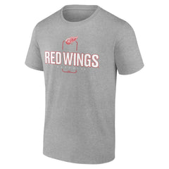 Detroit Red Wings Personalized Name & Number Midfielder T-Shirt - Gray | US 202447070
