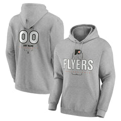 Philadelphia Flyers Personalized Name & Number Midfielder Pullover Hoodie - Gray | US 202447074