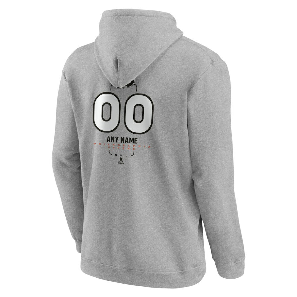 Philadelphia Flyers Personalized Name & Number Midfielder Pullover Hoodie - Gray | US 202447074