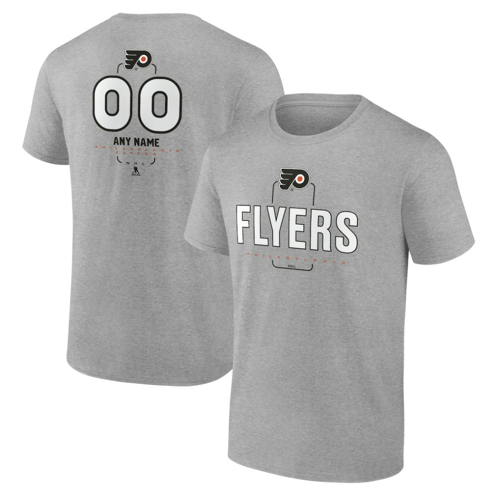 Philadelphia Flyers Personalized Name & Number Midfielder T-Shirt - Gray | US 202447075