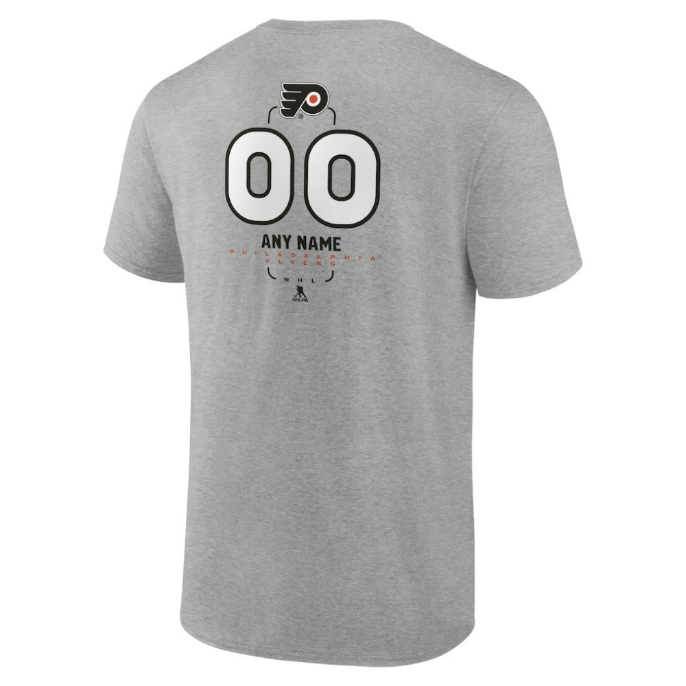 Philadelphia Flyers Personalized Name & Number Midfielder T-Shirt - Gray | US 202447075