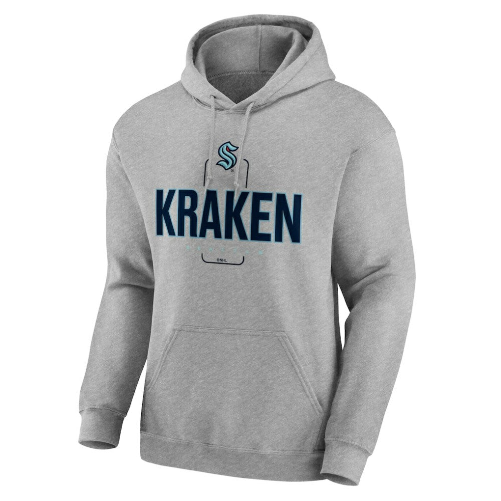Seattle Kraken Personalized Name & Number Midfielder Pullover Hoodie - Gray | US 202447079