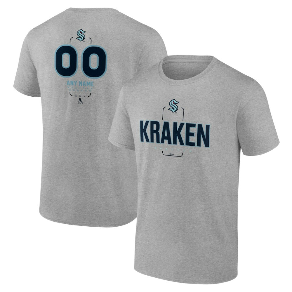 Seattle Kraken Personalized Name & Number Midfielder T-Shirt - Gray | US 202447080