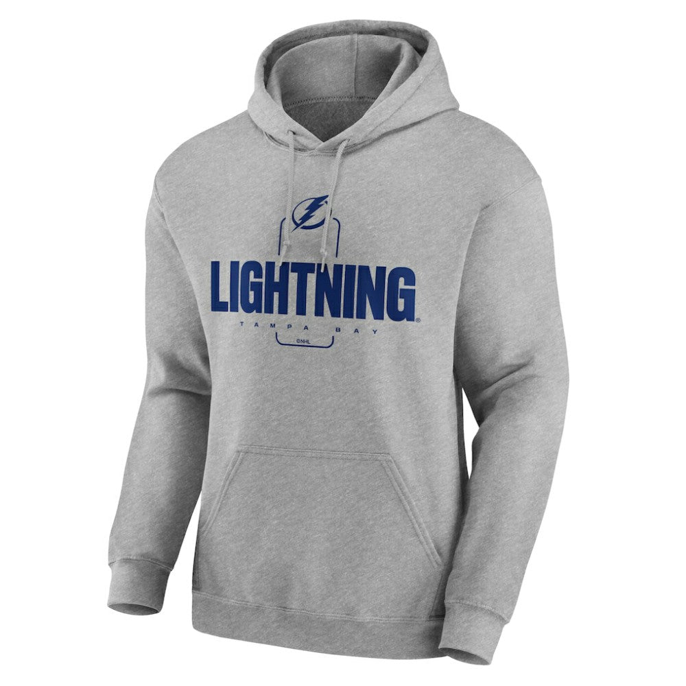 Tampa Bay Lightning Personalized Name & Number Midfielder Pullover Hoodie - Gray | US 202447084