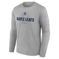 Toronto Maple Leafs Personalized Name & Number Midfielder Long Sleeve T-Shirt - Gray | US 202447088