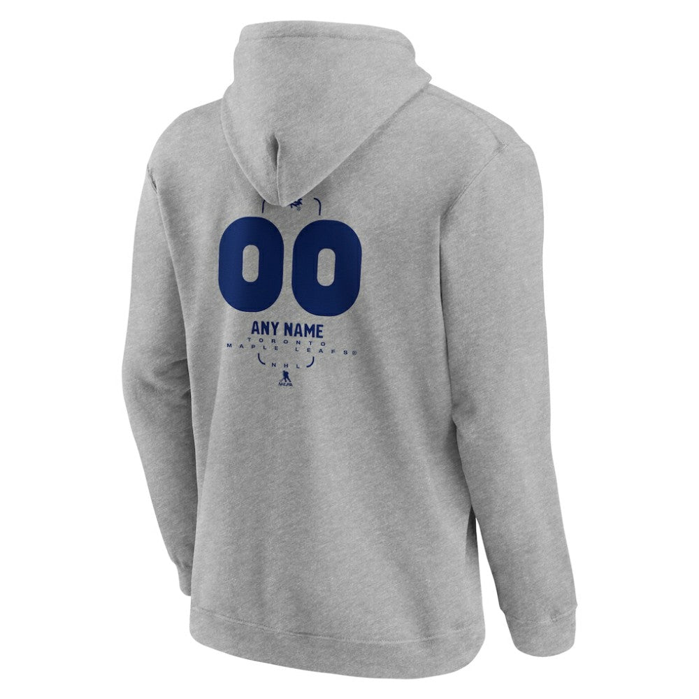 Toronto Maple Leafs Personalized Name & Number Midfielder Pullover Hoodie - Gray | US 202447089
