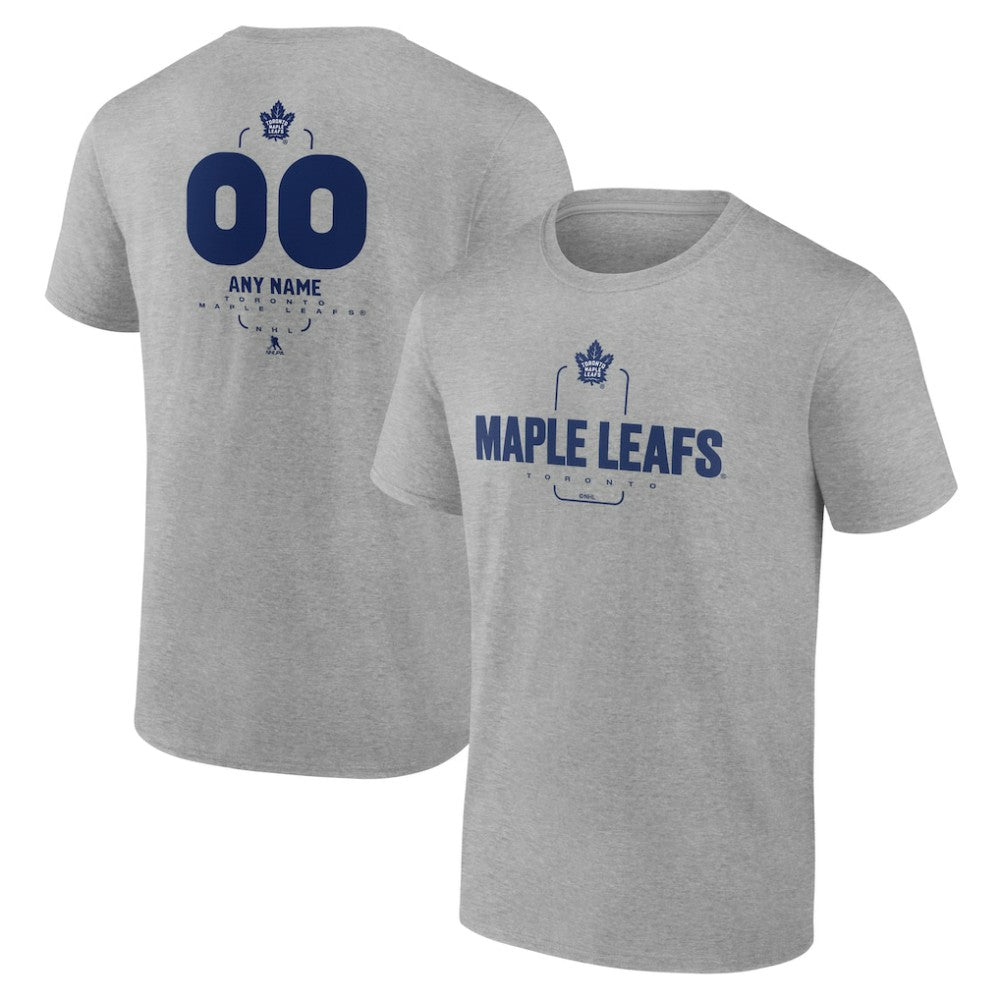 Toronto Maple Leafs Personalized Name & Number Midfielder T-Shirt - Gray | US 202447090