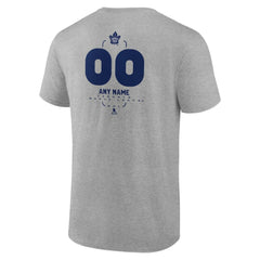 Toronto Maple Leafs Personalized Name & Number Midfielder T-Shirt - Gray | US 202447090