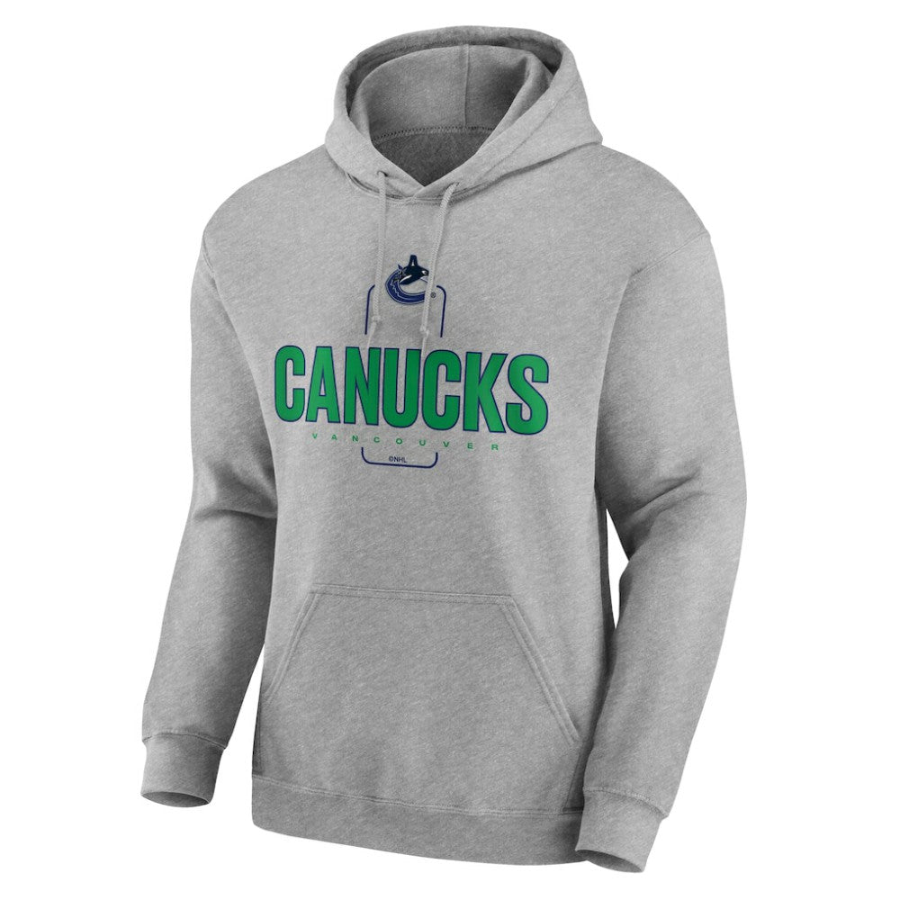Vancouver Canucks Personalized Name & Number Midfielder Pullover Hoodie - Gray | US 202447094
