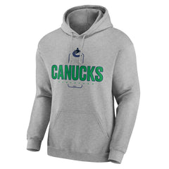Vancouver Canucks Personalized Name & Number Midfielder Pullover Hoodie - Gray | US 202447094