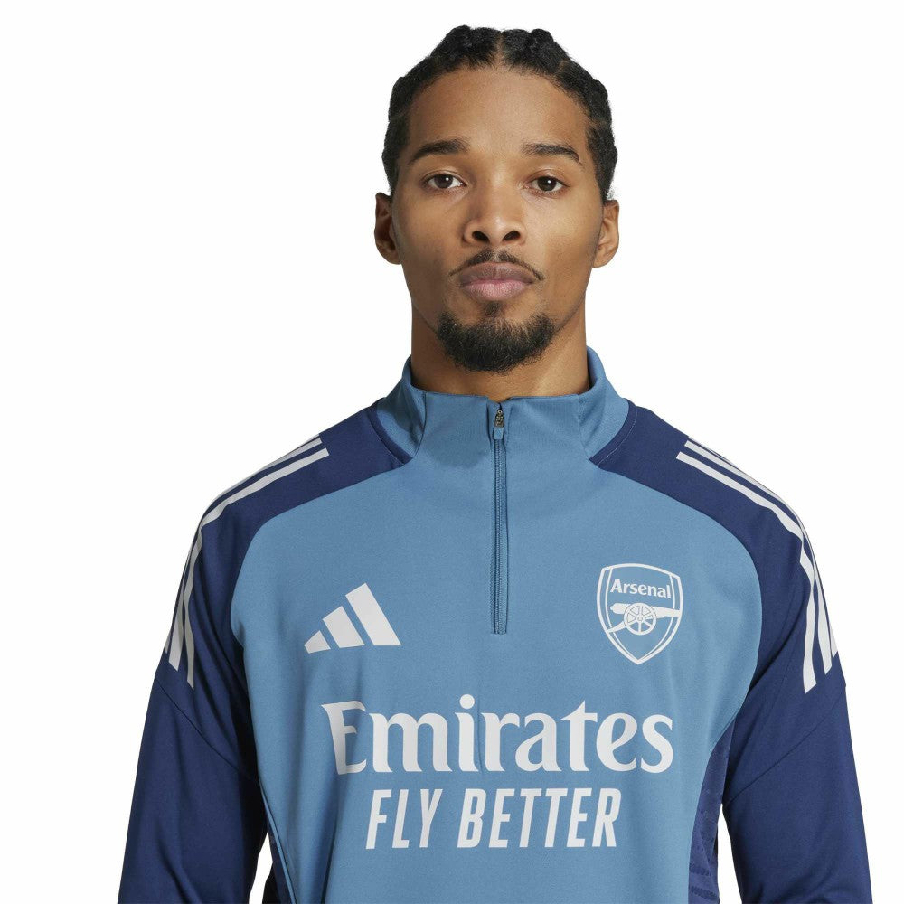Arsenal 2025/26 AEROREADY Raglan Quarter-Zip Training Top Light Blue - Adidas on sale