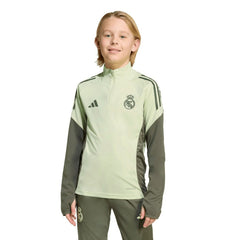 Real Madrid Youth 2025/26 Training AEROREADY Quarter-Zip Pullover Green - Adidas for sale