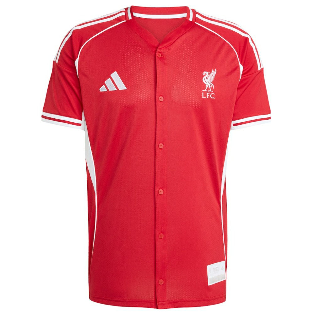 Liverpool Full-Button Baseball Jersey Red - Adidas for sale