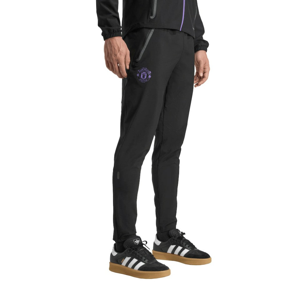 Manchester United 2025/26 Tiro Vis Tech AEROREADY Travel Pants Black - Adidas for sale