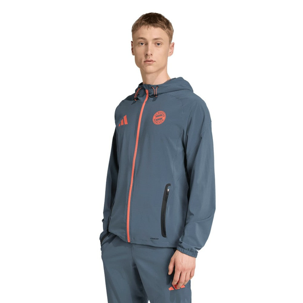 Bayern Munich 2025/26 Tiro Vis Tech Travel Jacket Gray - Adidas outlet