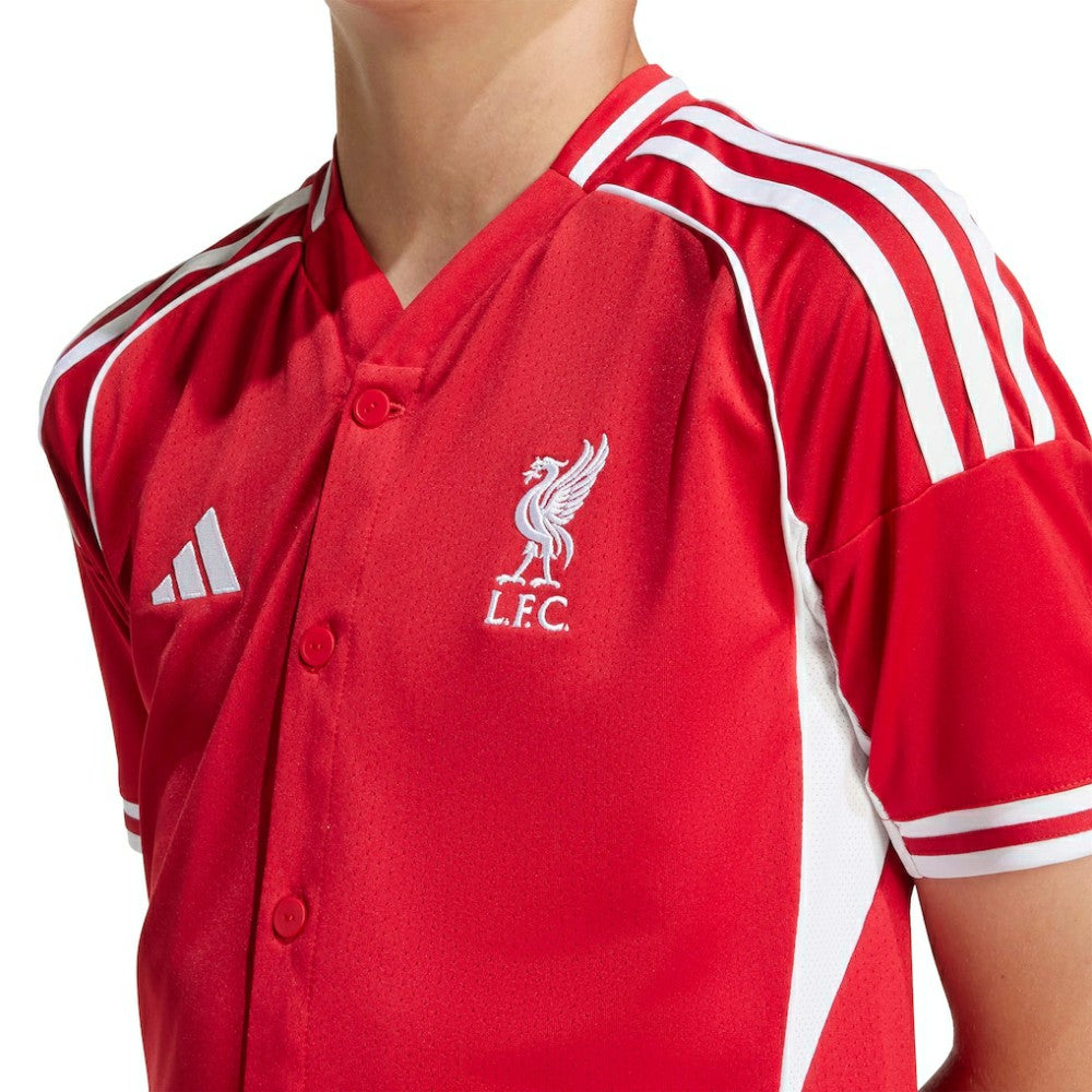 Liverpool Youth Full-Button Baseball Jersey Red - Adidas online