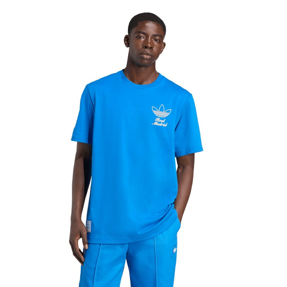 Real Madrid Terrace Icons Collection Graphic T-Shirt Blue - Adidas on sale