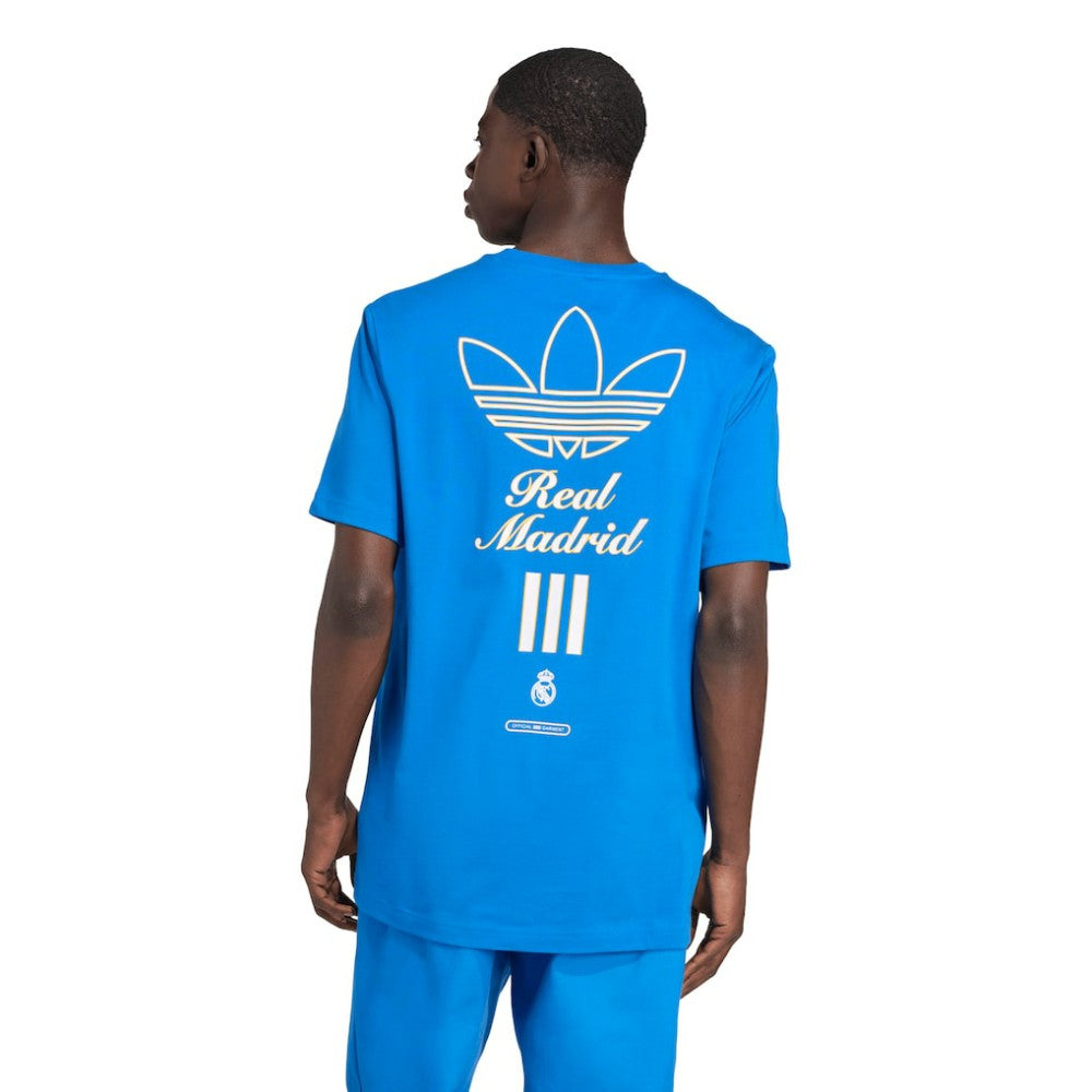 Real Madrid Terrace Icons Collection Graphic T-Shirt Blue - Adidas on sale