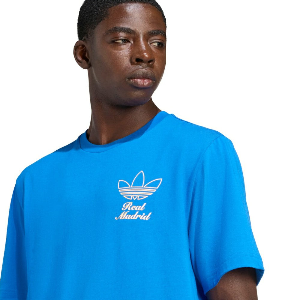 Real Madrid Terrace Icons Collection Graphic T-Shirt Blue - Adidas on sale