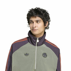 Bayern Munich Terrace Icons Half-Zip Jacket Green - Adidas for sale