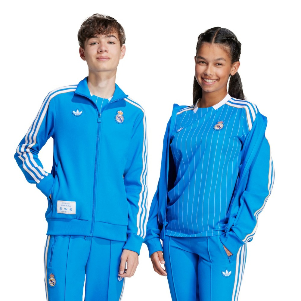 Real Madrid Youth Terrace Icons Full-Zip Track Jacket Blue - Adidas for sale