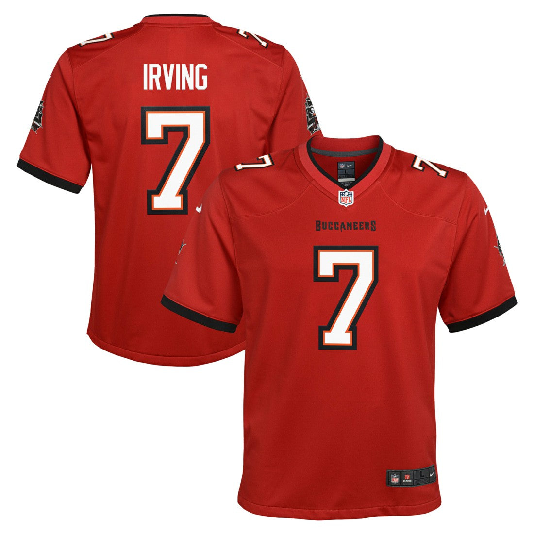 Bucky Irving Tampa Bay Buccaneers Youth Game Jersey - Red Jerseys