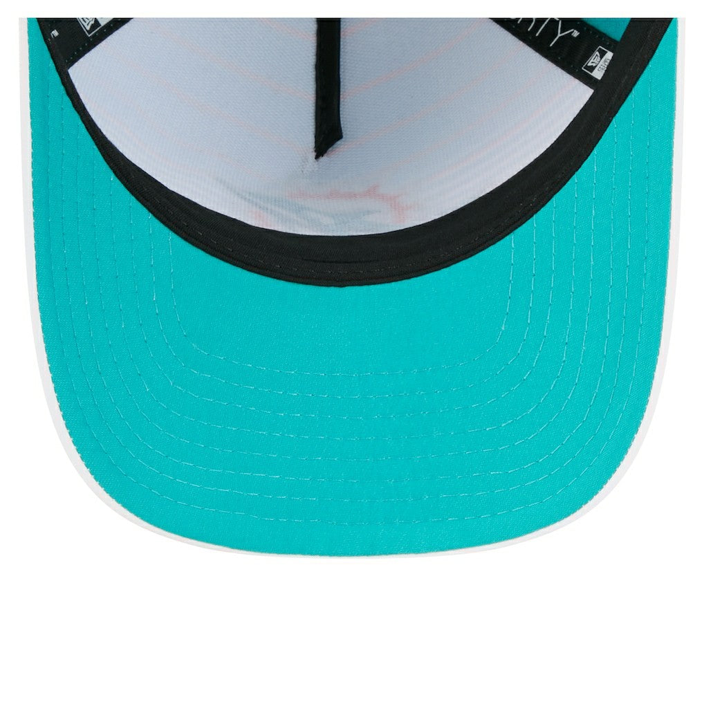 Miami Dolphins New Era Adventure Gradient 9FORTY M-Crown A-Frame Adjustable Hat - White/Aqua Hats