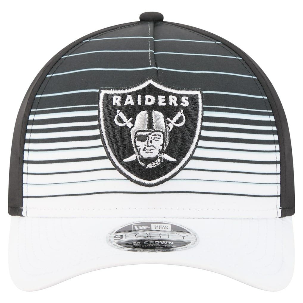 Las Vegas Raiders New Era Adventure Gradient 9FORTY M-Crown A-Frame Adjustable Hat - White/Black Hats