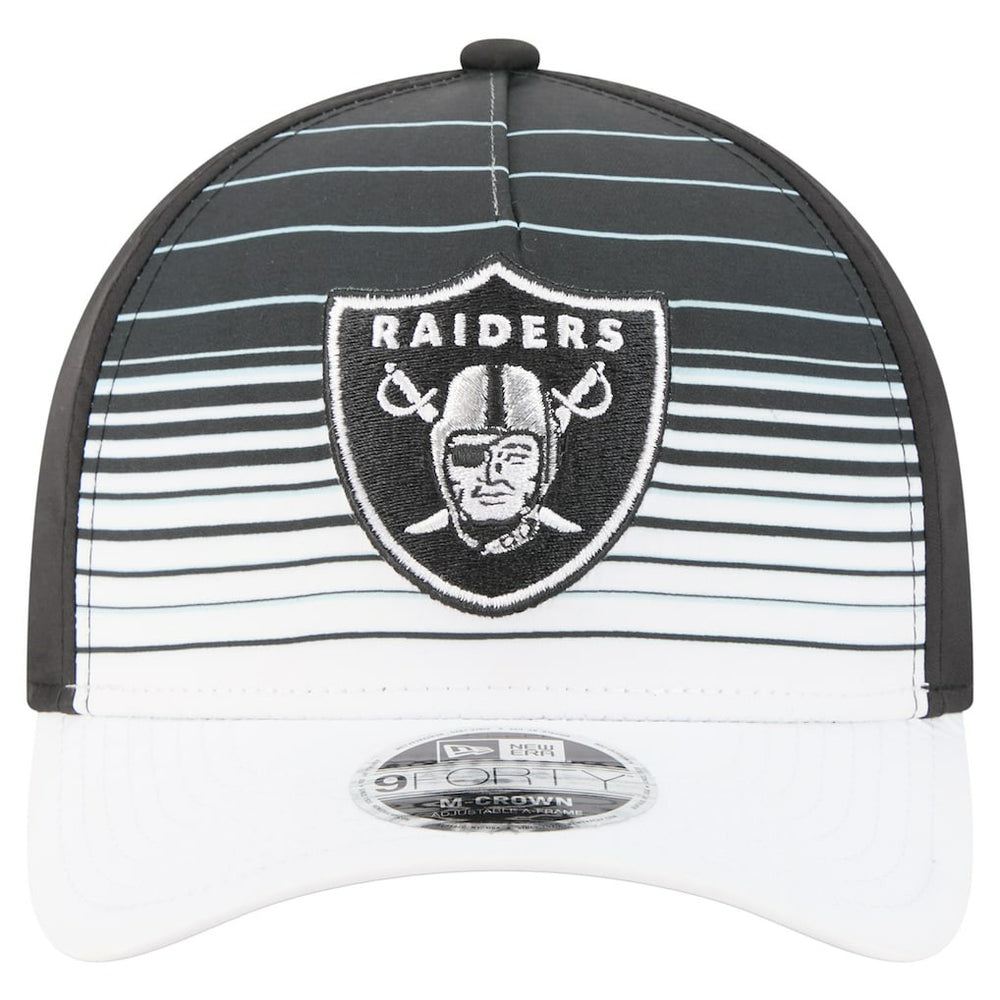 Las Vegas Raiders New Era Adventure Gradient 9FORTY M-Crown A-Frame Adjustable Hat - White/Black Hats