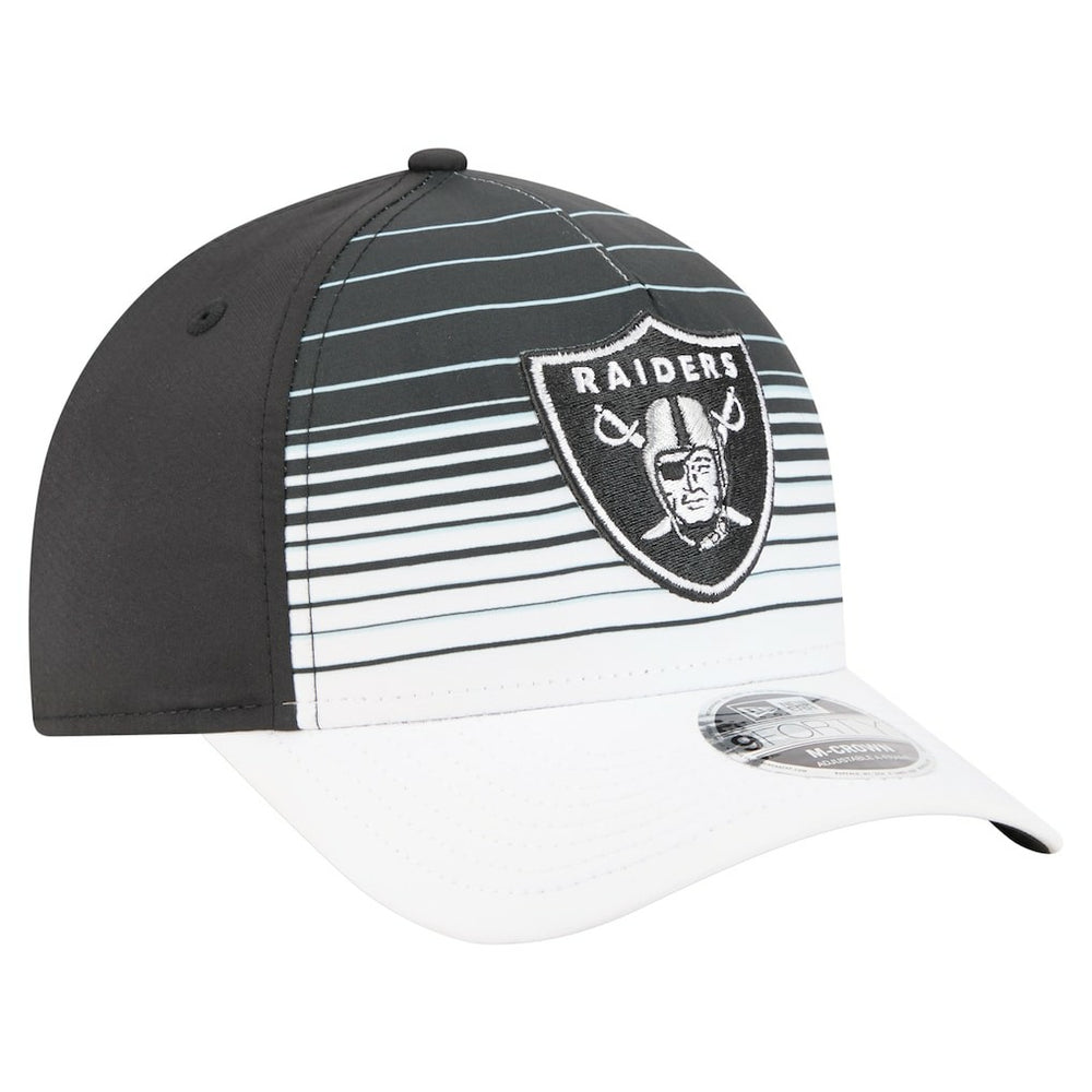 Las Vegas Raiders New Era Adventure Gradient 9FORTY M-Crown A-Frame Adjustable Hat - White/Black Hats