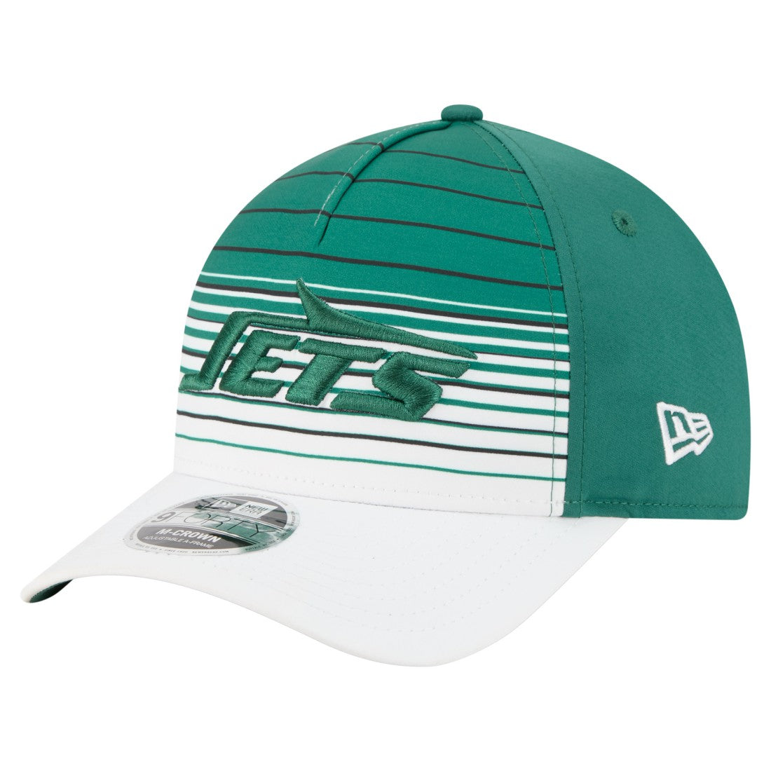 New York Jets New Era Adventure Gradient 9FORTY M-Crown A-Frame Adjustable Hat - White/Green Hats