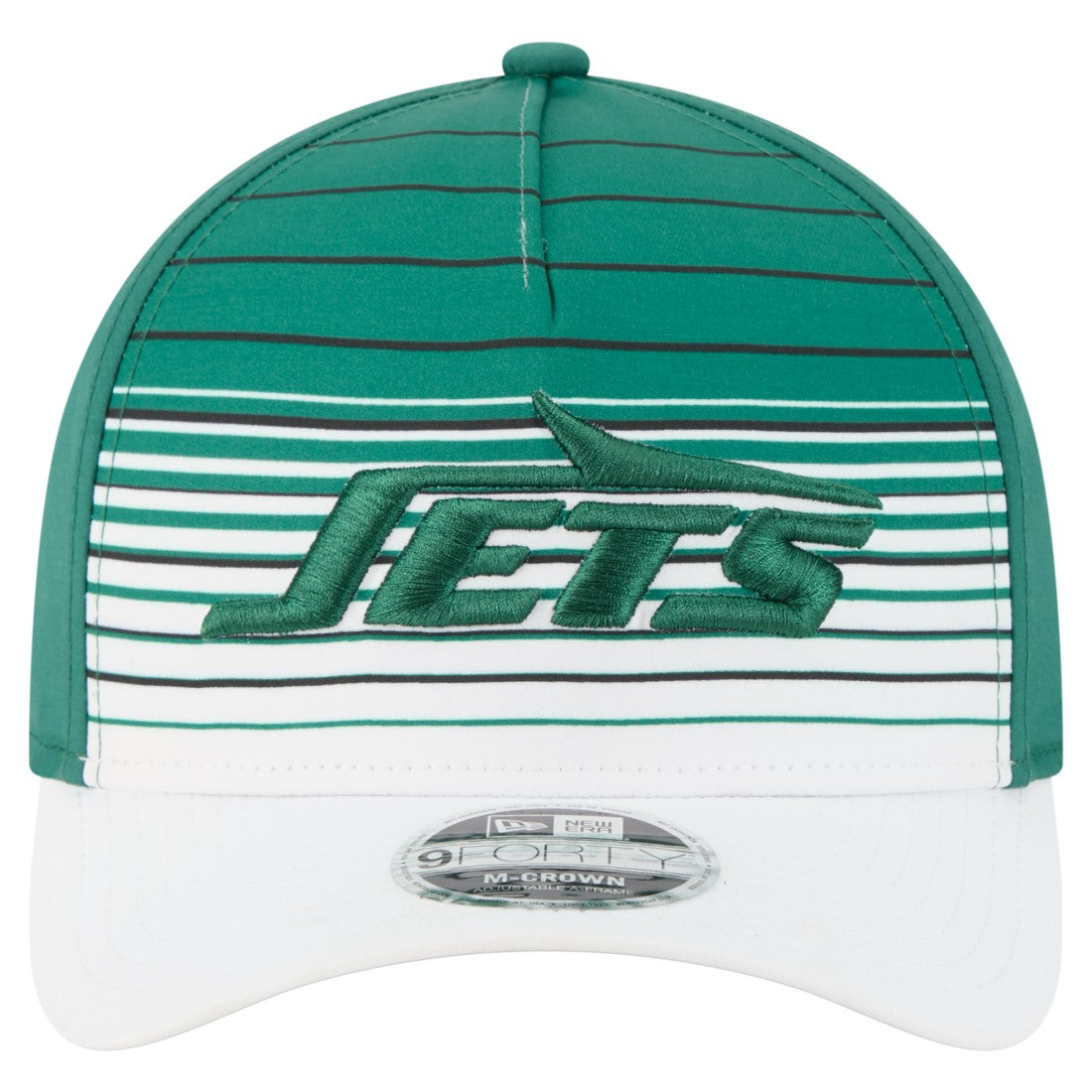 New York Jets New Era Adventure Gradient 9FORTY M-Crown A-Frame Adjustable Hat - White/Green Hats
