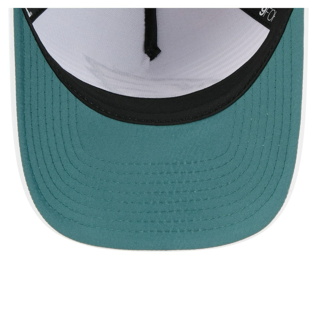 Philadelphia Eagles New Era Adventure Gradient 9FORTY M-Crown A-Frame Adjustable Hat - White/Midnight Green Hats
