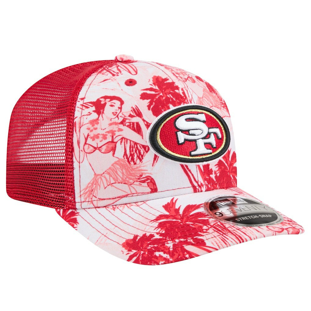 San Francisco 49ers New Era Hula 9SEVENTY Adjustable Trucker Hat - Scarlet Hats